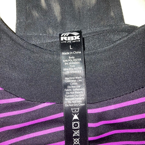 LG RBX Pink/Black Thick Stretchy Performance Tank w/Sports-Bra. Reflect RBX Logo - Picture 7 of 13
